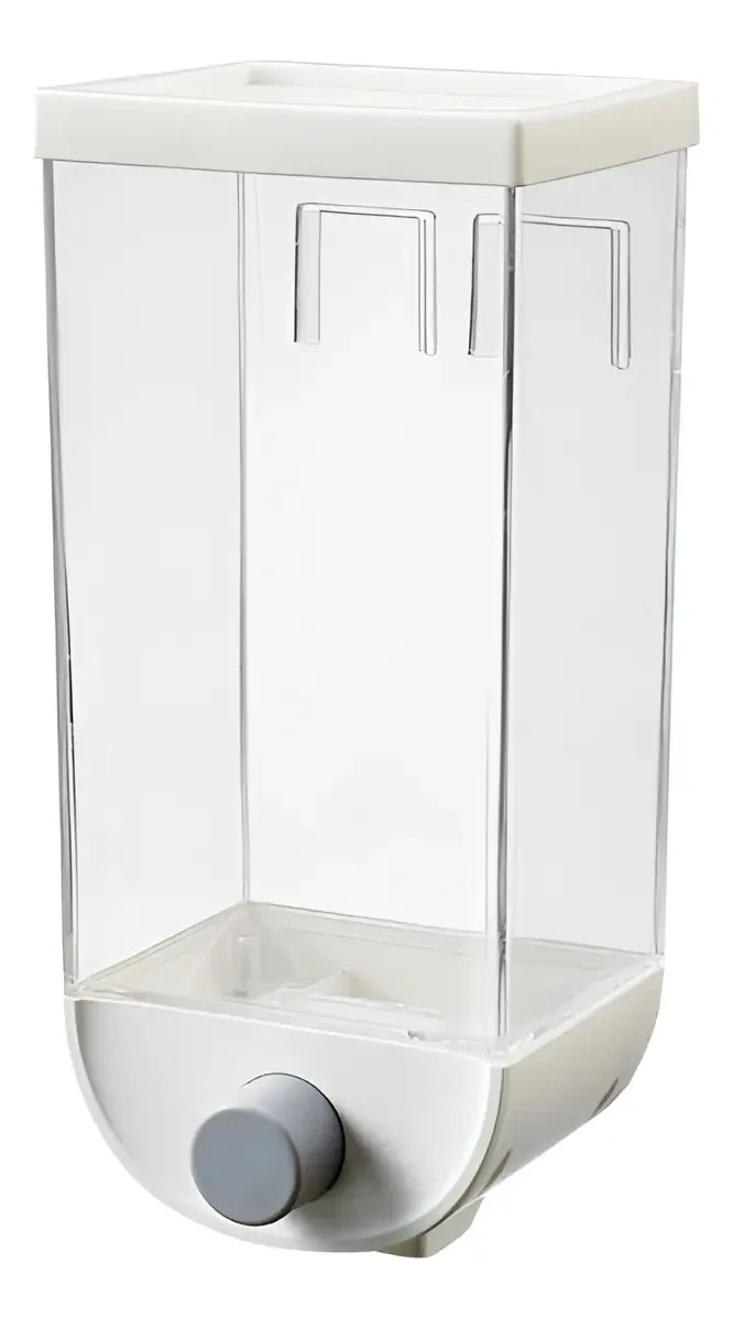 Dispenser De Alimentos Secos Parede Grãos E Cereais Branco