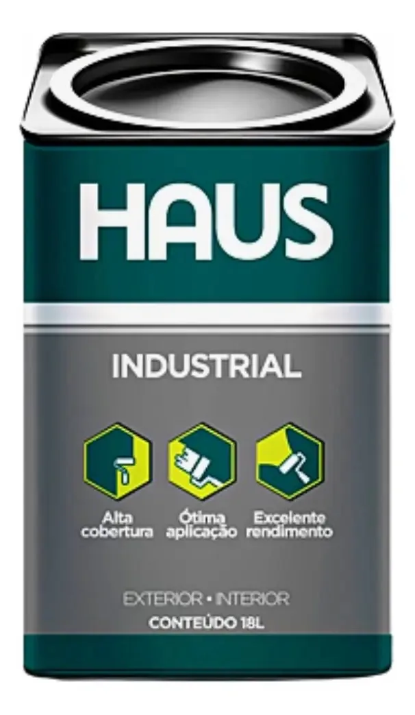 Dupla Função interior e exterior Haus Industrial para madeiras e peças metálicas em geral cor preto 18L