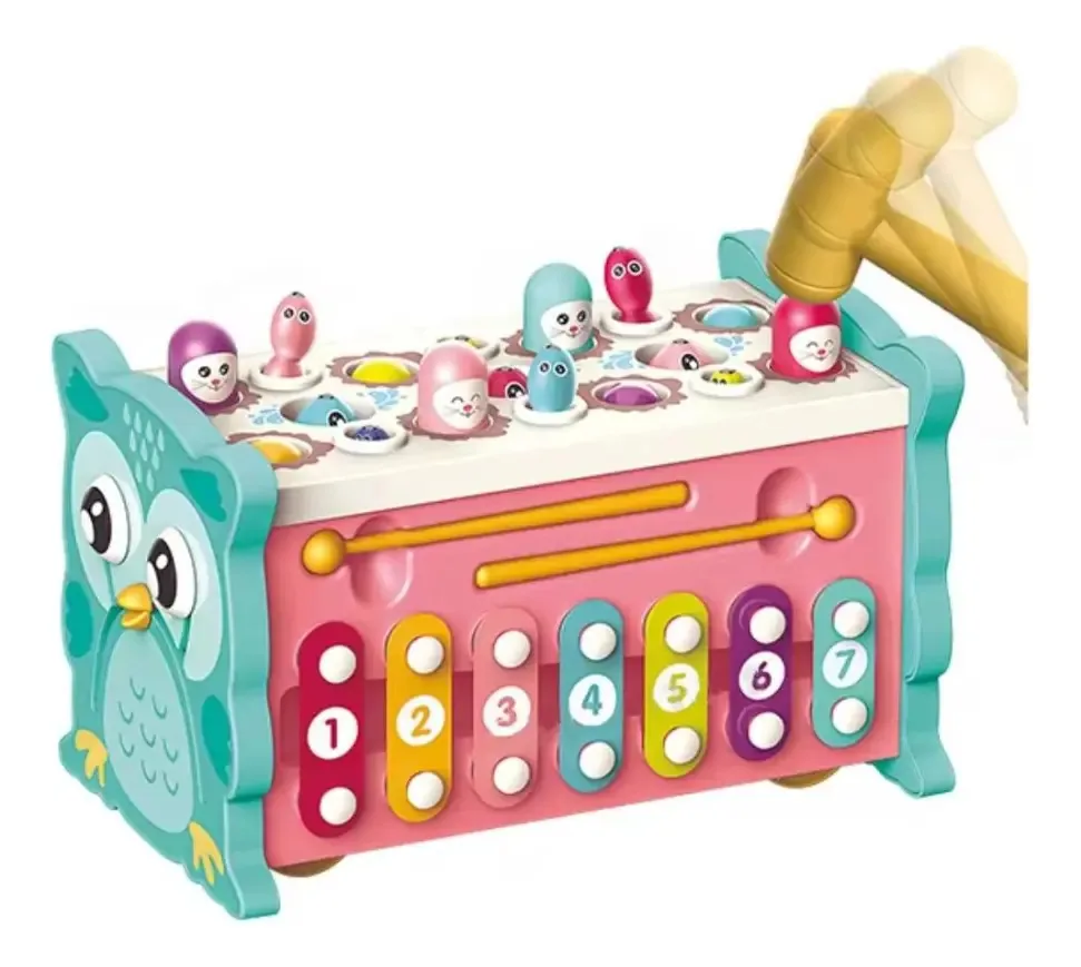 Brinquesdo Educativo Multifunção Bate Na Toupeira Cor Verde