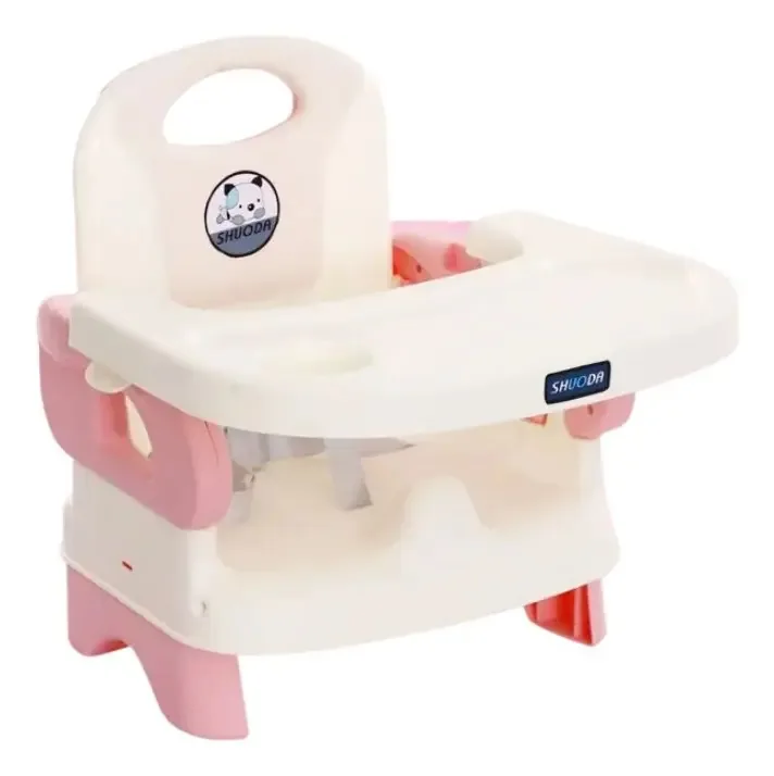 Cadeira De Alimentação 3x1, Cadeira Alta Portátil Cor Rosa