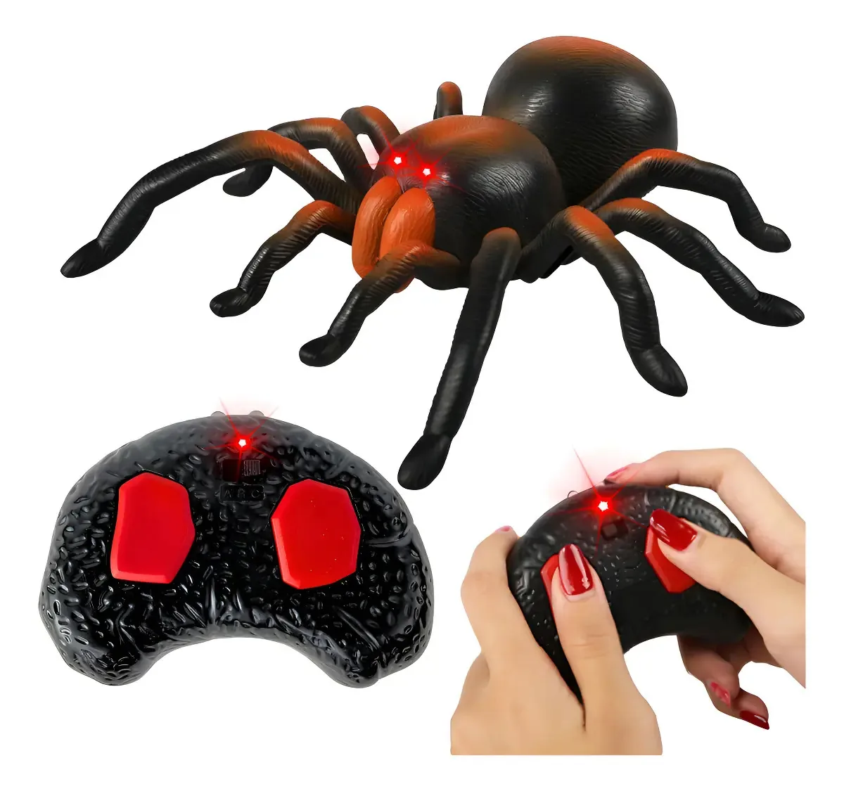 Brinquedo Aranha Controle Remoto Tarântula C/ Luz - Castela