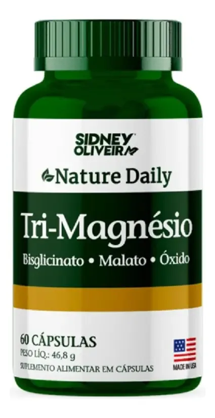 Suplemento en cápsula Sidney Oliveira Magnésio de Tri-Magnésio sabor neutro x 46.8g