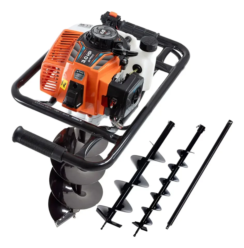 Perfurador De Solo 65cc 3 Brocas 10/20/30cm Profissional