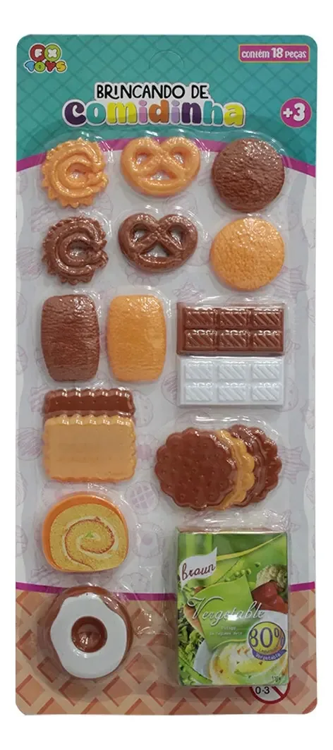 Kit Comidinha Doces Bolo,chocolates Bolachas De 18peças Luxo