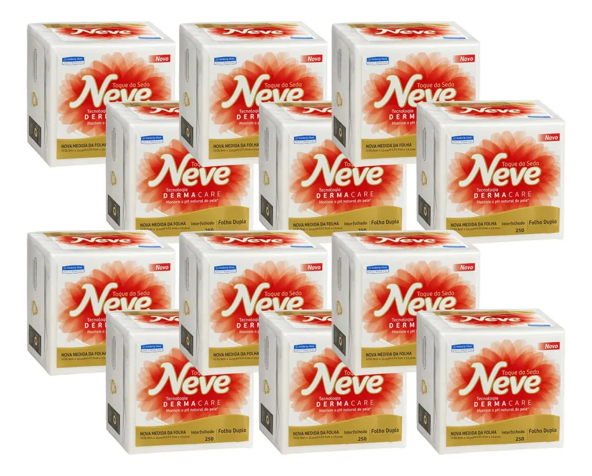 Papel Higienico Neve Interfolhado Folha Dupla 3000 Fls