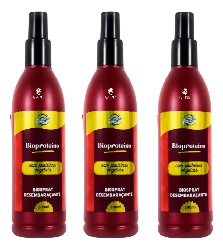 Kit 3 Sprays Ser Mulher Desembaraçante 300 Ml Bio Proteina