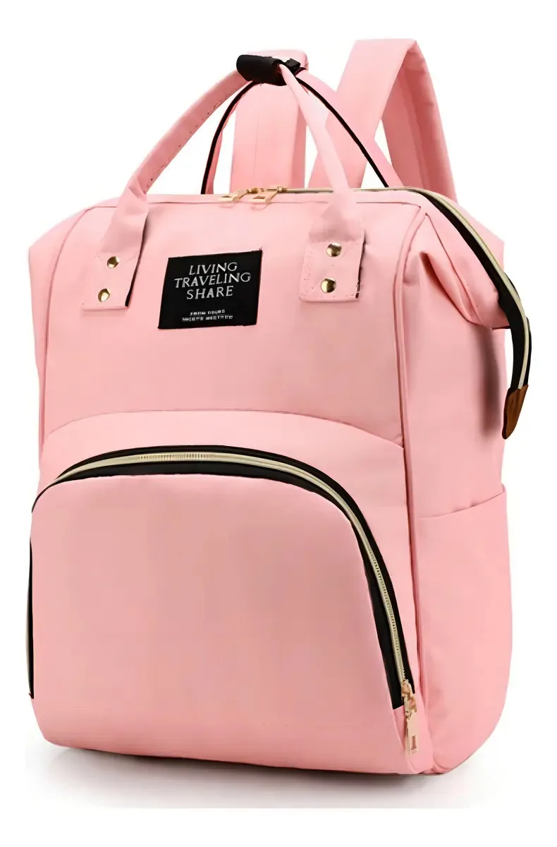 Bolsa Maternidade Mochila Maternidade Multifuncional Térmica Cor Rosa