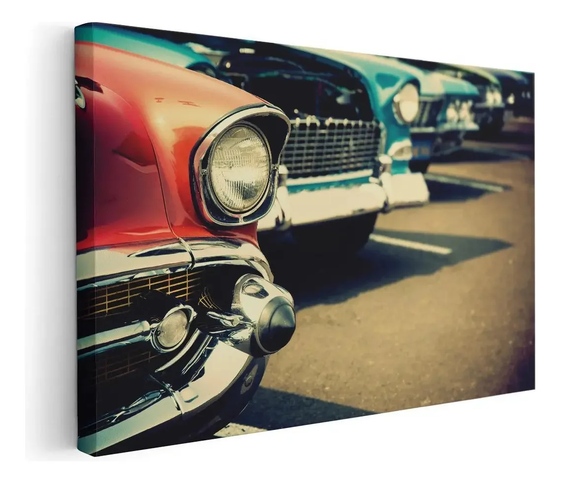 Quadro Decorativo Tela Canvas Carros Antigos Vintage 60x40