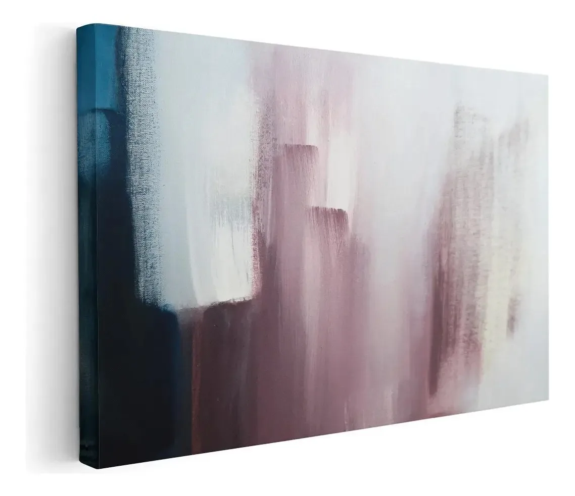 Quadro Decorativo Tela Canvas Abstrato Tons Pastéis 60x40