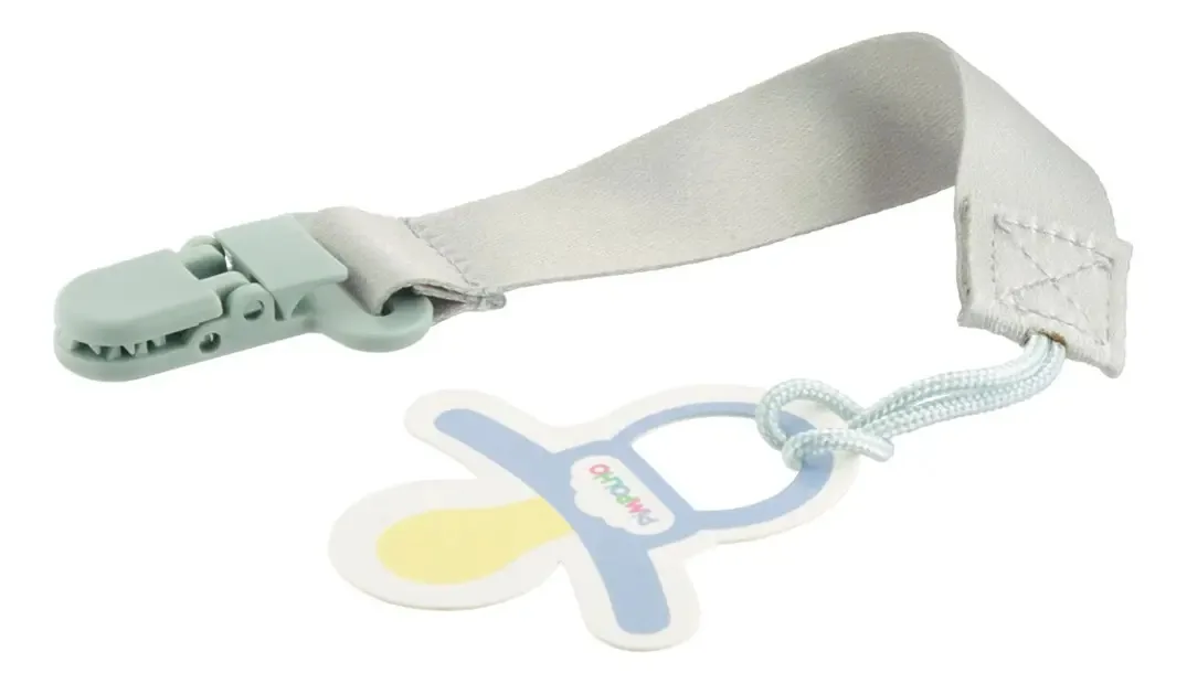 Prendedor Chupeta Liso 14cm Cinza 46201