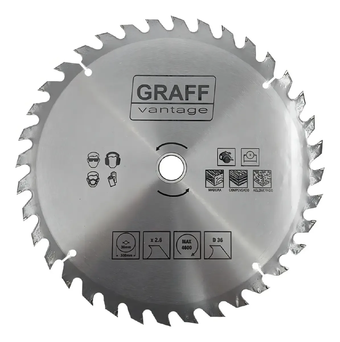 Serra Circular Graff 12" 36 Dentes Madeira Compensado Aglomerado