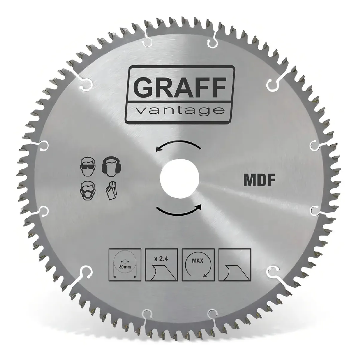 Serra Circular Graff Vantage 250mm 80D Corte MDF e Laminados