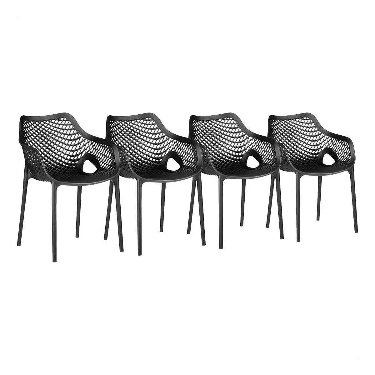 Kit 4 Poltrona Suits Mesa Jantar Poltrona Moderna Colmeia Estrutura Da Cadeira Preto