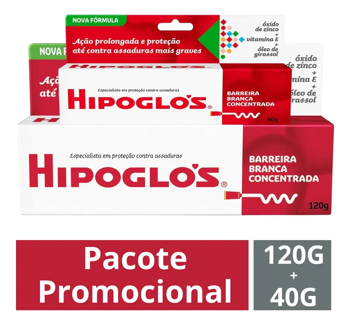 Kit Creme Preventivo Contra Assadura Hipoglós 120g + 40g