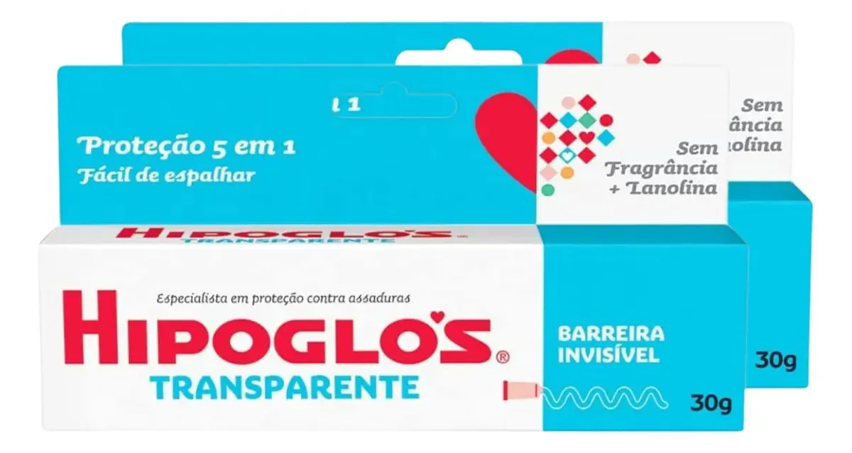 Kit 2 Pomadas Para Assaduras Hipoglós Transparente 30g