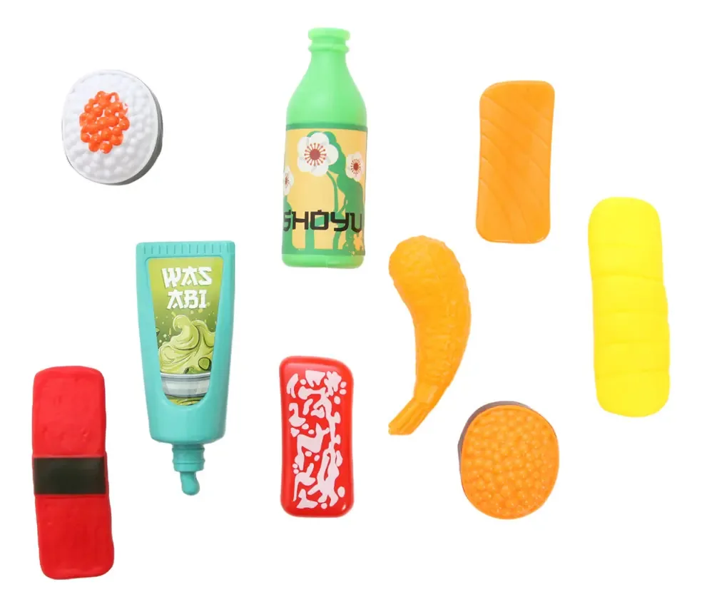 Maleta Sushi Comida Japonesa Plástico Kit Cozinha Infantil