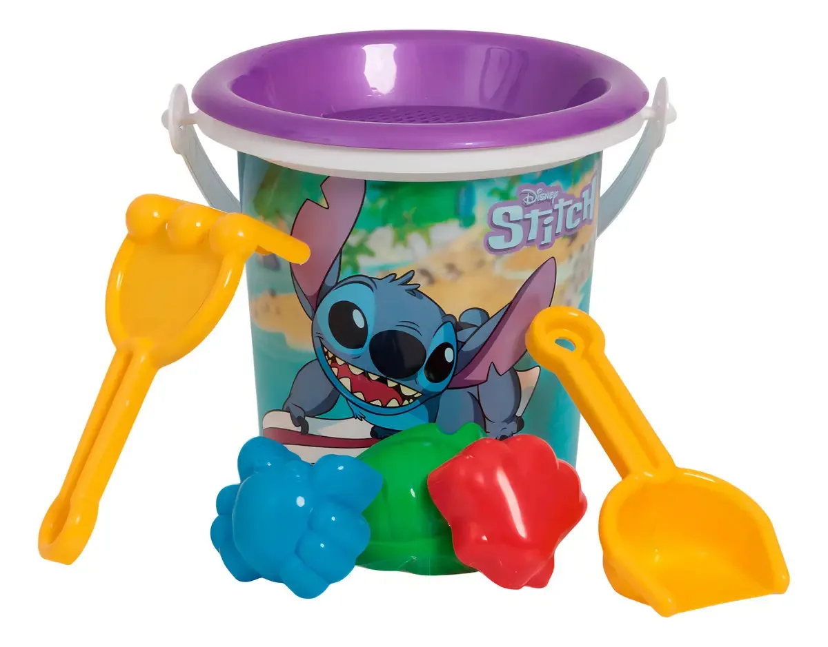 Brinquedo Balde Do Stitch Tamanho Medio Parque E Praia