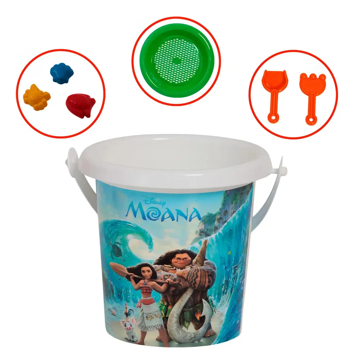 Conjunto Praia Moana Acessorios Balde Pazinha Forminhas