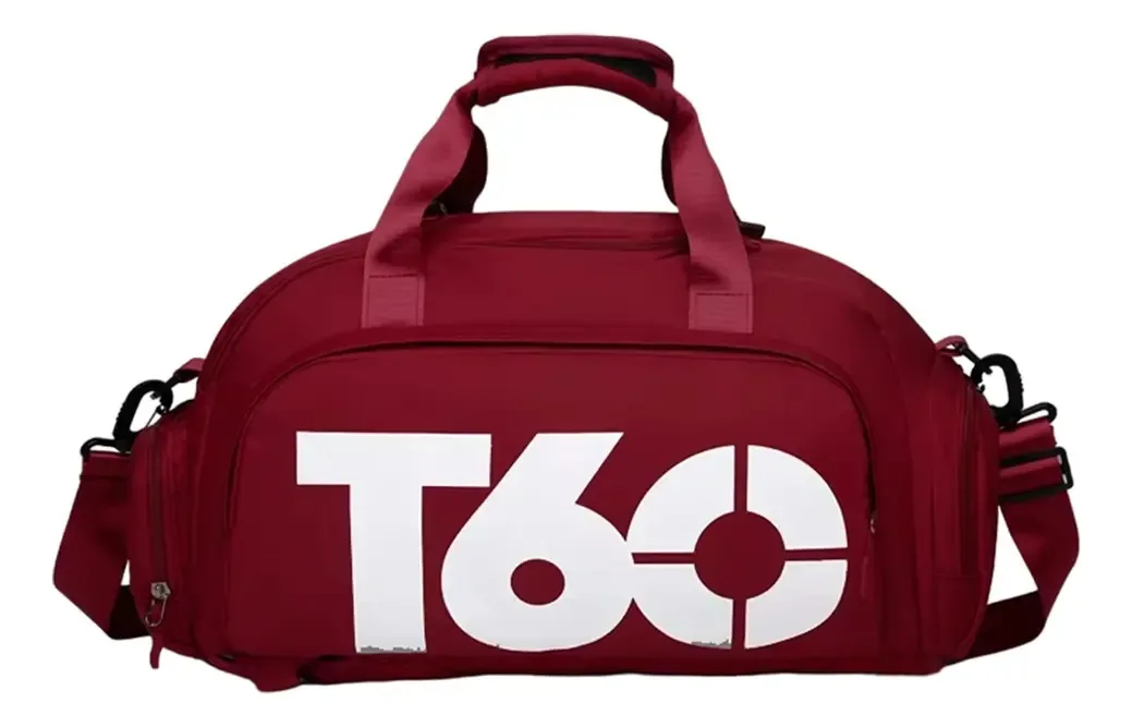 Bolsa Mala Mochila T60 Academia Passeio Viagem Cor Vinho