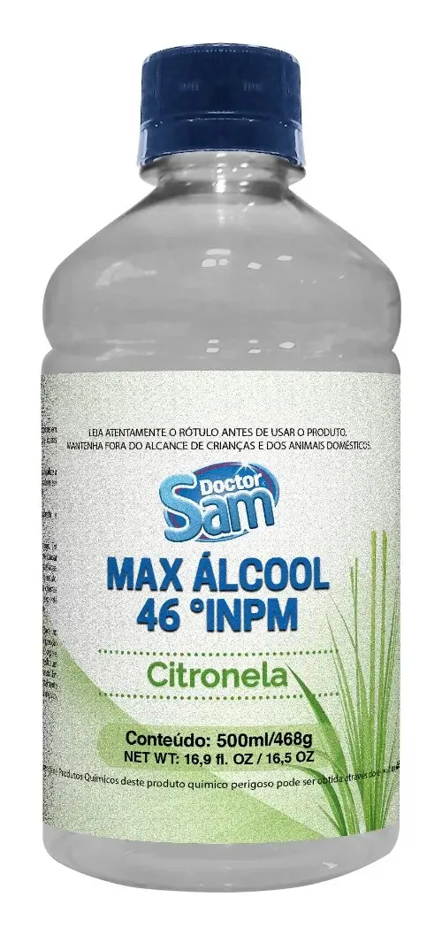 Álcool Perfumado 46° Inpm Citronela 500ml - Max Álcool