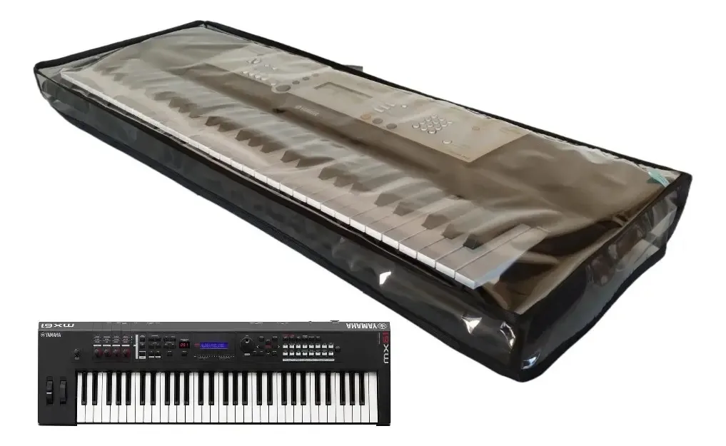 Capa Para Teclado Yamaha Mx61 PVC Cristal Transparente Soberano Capas