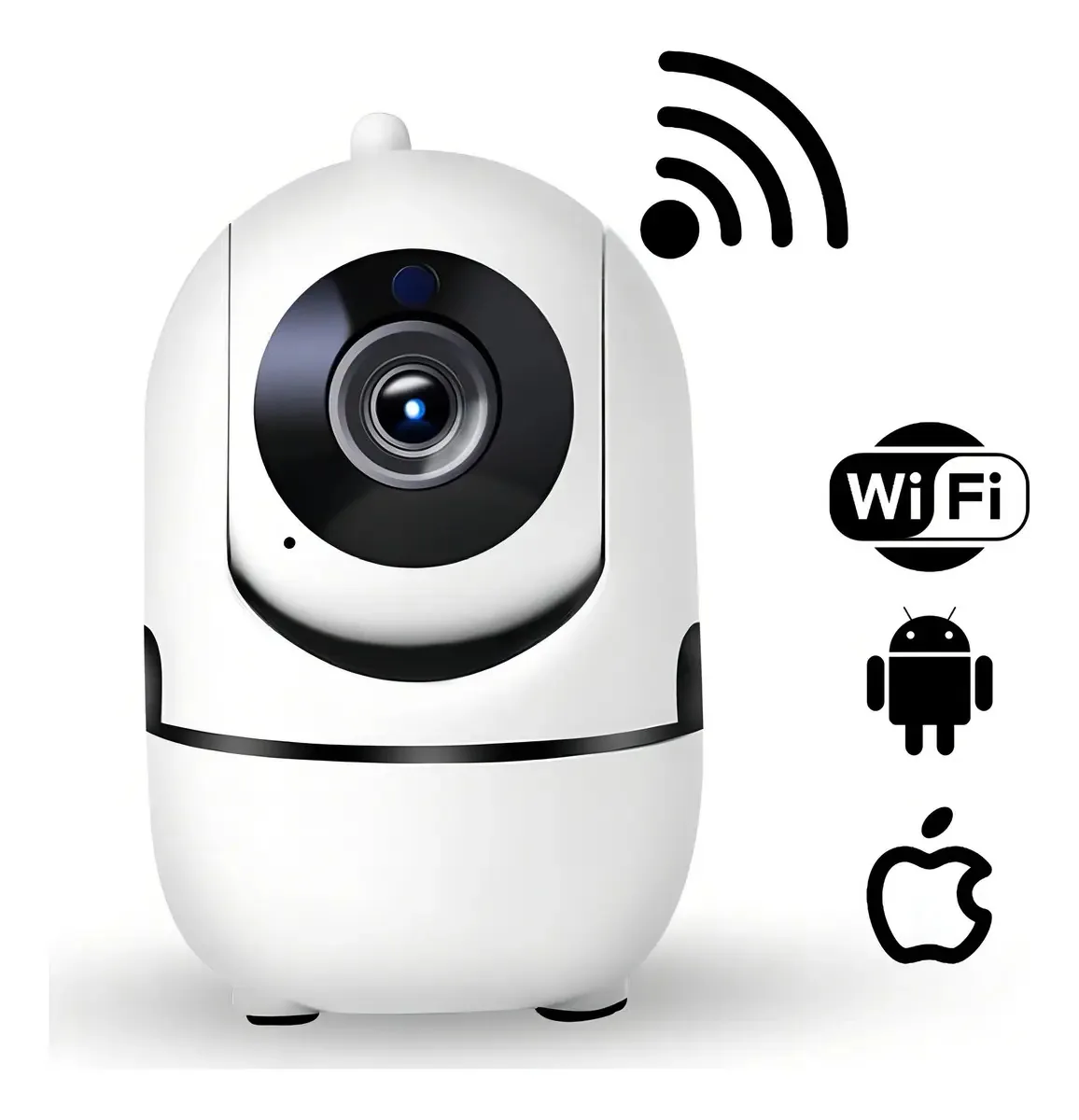 Babá Eletrônica Visão Noturna Microfone Câmera Wifi Sem Fio