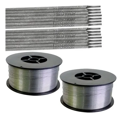 2 Rolos Arames S/ Gás 0,8mm V8 Brasil + 500g Eletrodo