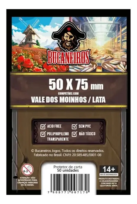 Sleeves Cust. Vale Dos Moinhos E Lata 50 X 75mm Bucaneiros