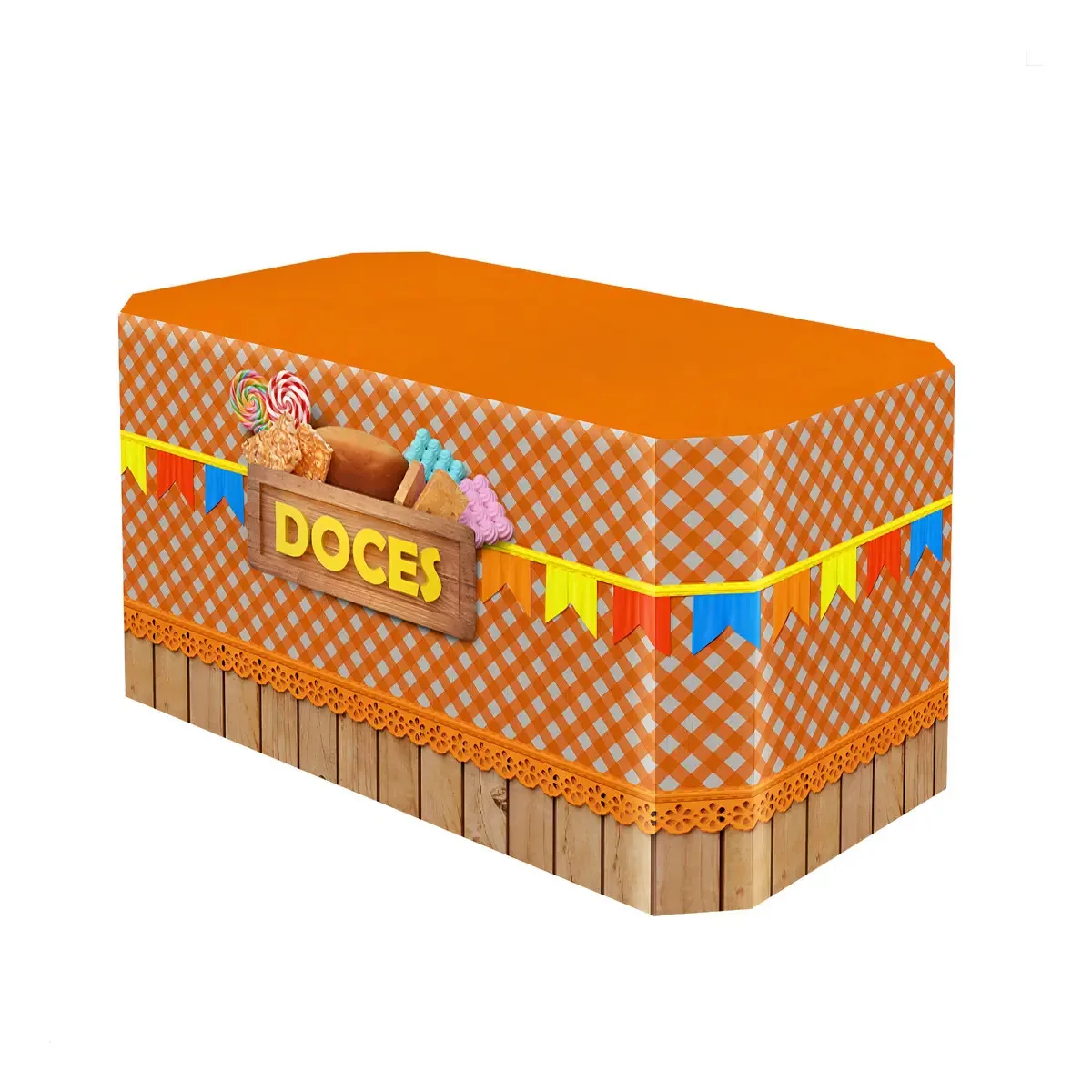 Capa De Mesa Festa Junina Barracas Para Decoração Arraia Cor Capa mesa doces MSA-70