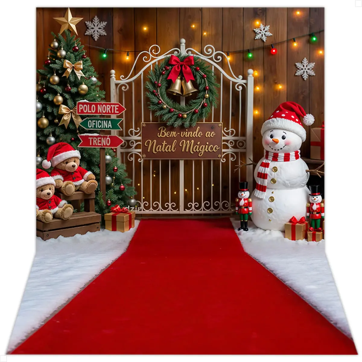 Fundo Fotográfico Natal Cenário Para Fotografia Sublimado 1,50x2,20m