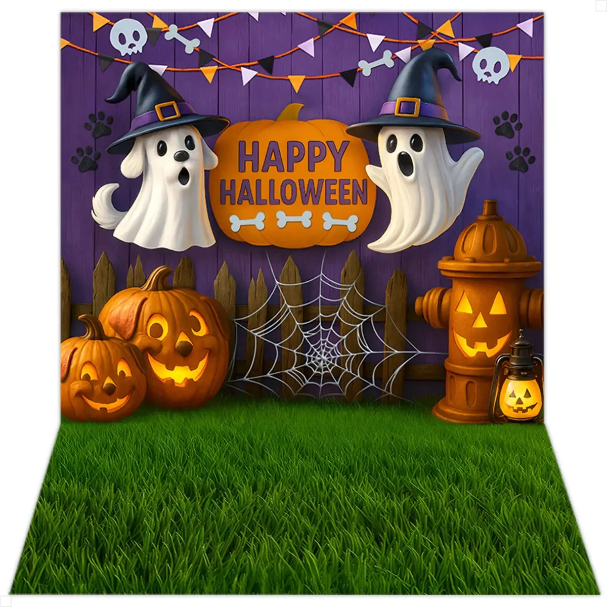 Fundo Fotográfico P/foto Halloween Pet Shop Cenário Em Tecido 1,20x1,70m