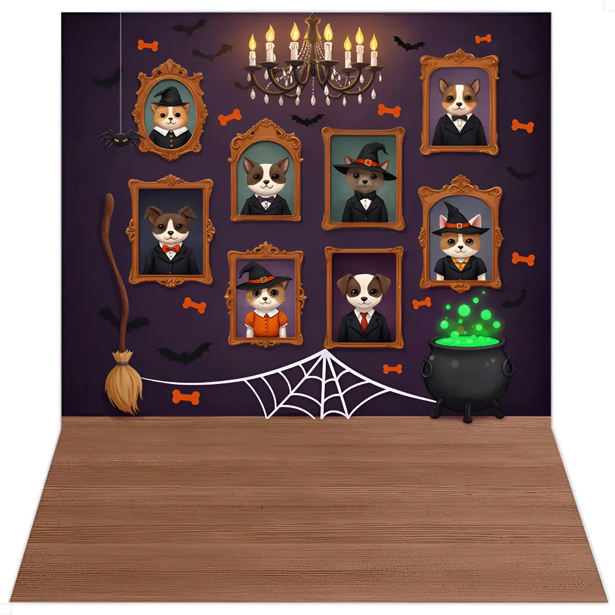Fundo Fotográfico Halloween Pet Ensaio Para Fotografia Em Tecido 1,20x1,70m