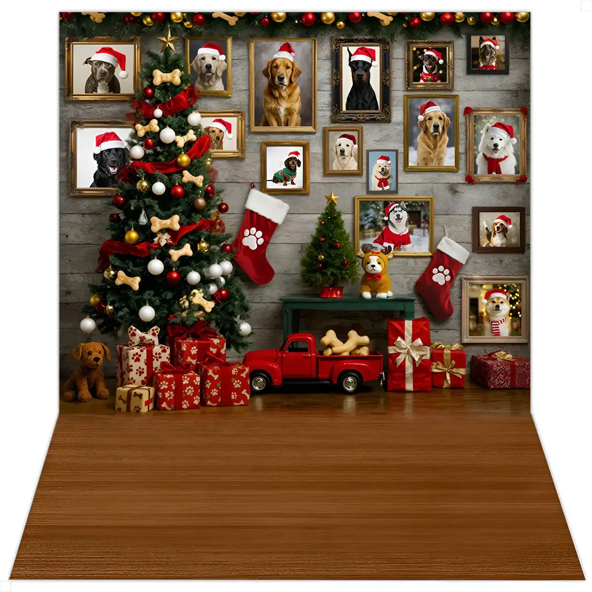 Fundo Cenário Fotográfico Natal Pet Shop Sublimado 1,20x1,70m