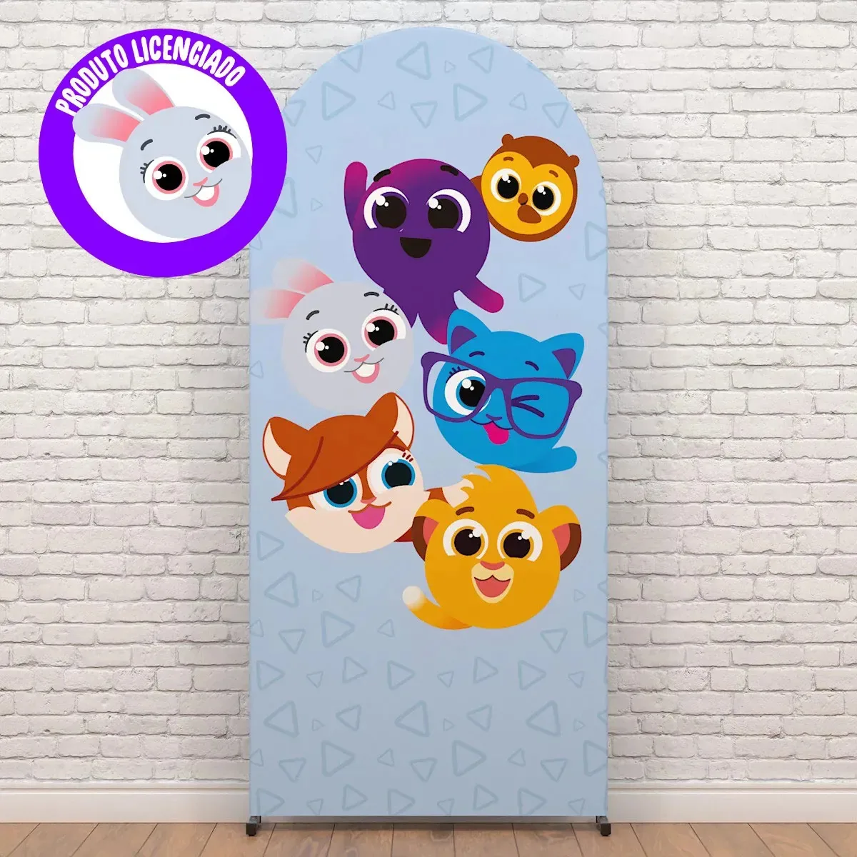 Painel De Festa Romano Bolofofos Decoração Festa Aniversário Infantil Em Tecido Sublimado Veste Fácil C/elástico 1x2m Criatema Licenciado