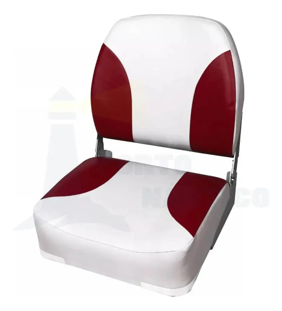 Assento Dobrável Acolchoado Com Acabamento Vermelho