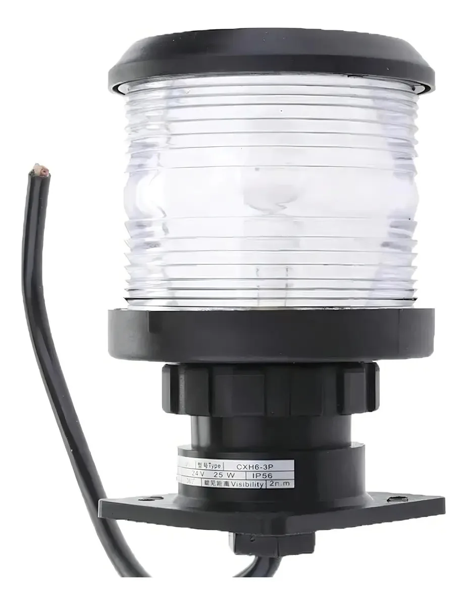 Luz De Navegação Incolor 360 Graus 12v Embarcação Até 12mts