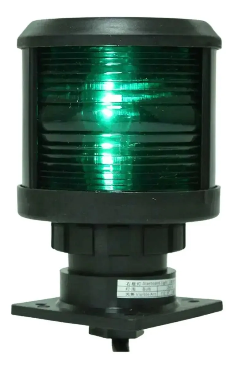 Luz De Navegação Verde 12v 112,5 Graus Embarcação Até 12mts