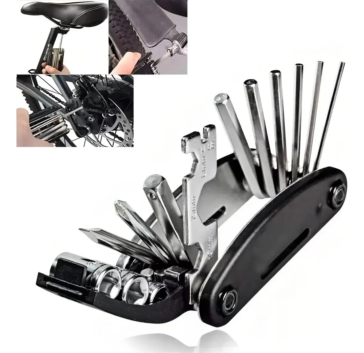 Jogo Ferramentas Reparo Bike Bolso Portatil Bicicleta Kit
