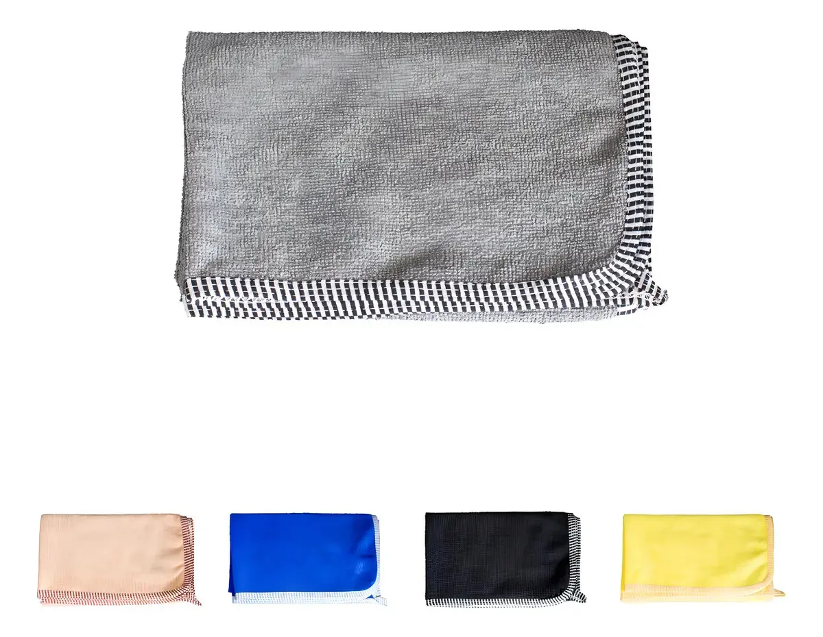 10 Panos De Limpeza Multiuso De Microfibra Limpeza 70x50cm Cor Cinza
