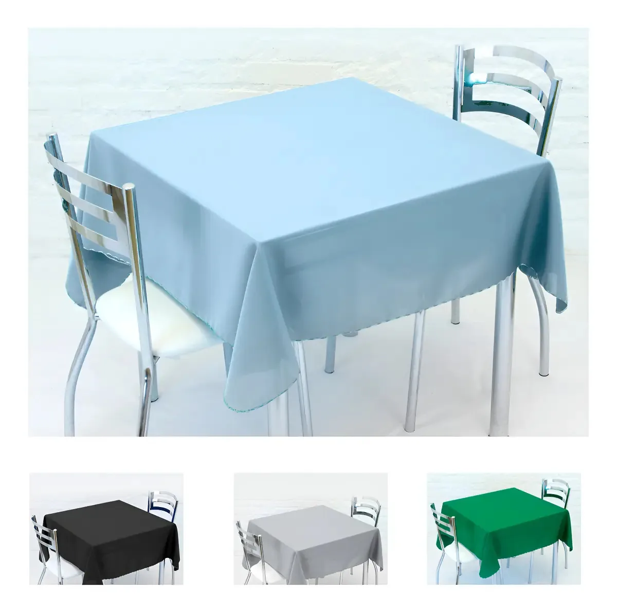 15 Toalhas Mesa Oxford Retangular Lisa 1,40x2,10m Cozzilar Cor Azul Bebê Liso