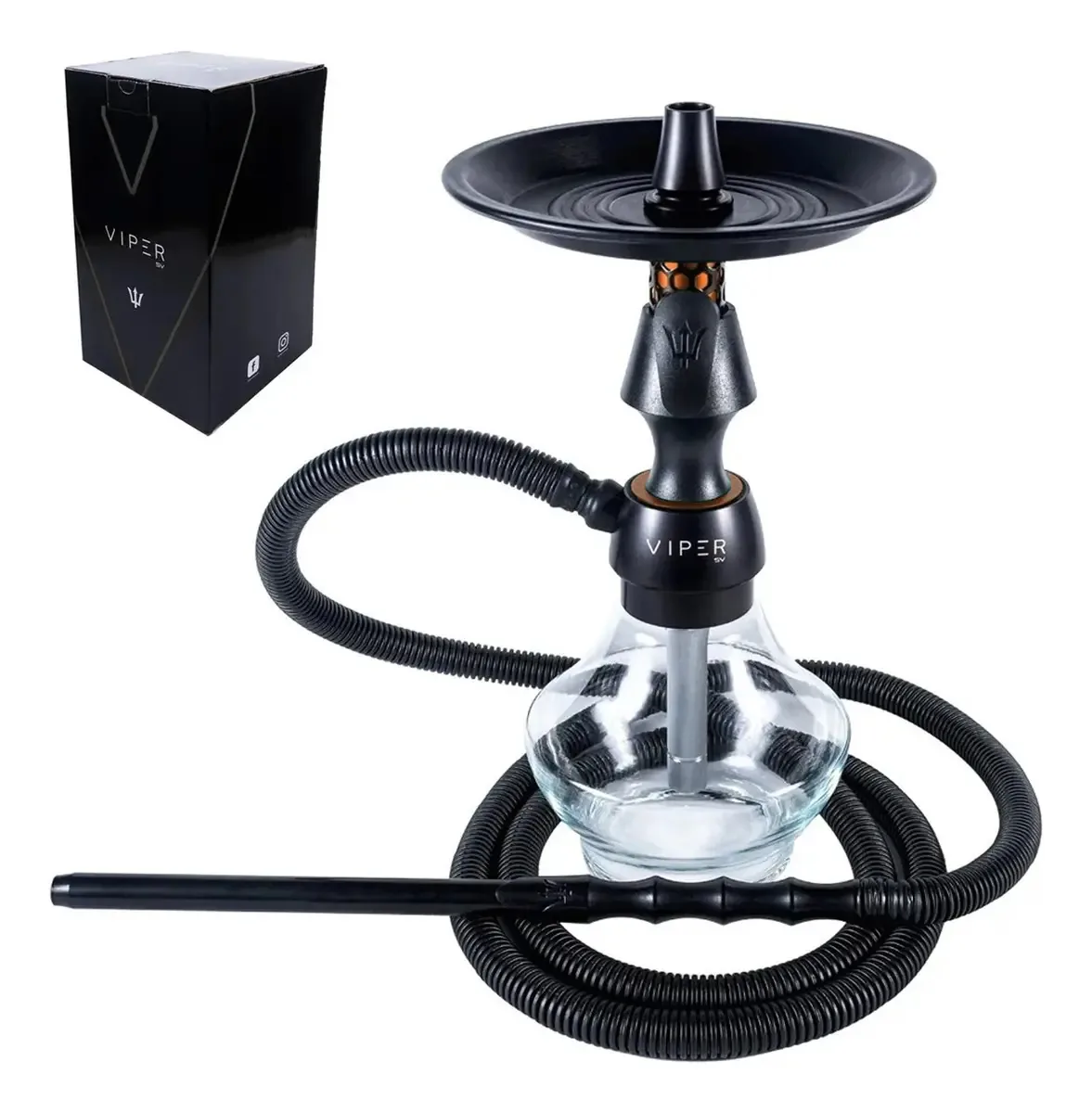 Narguile Completo Pequeno Triton Hookah Sv Viper - Laranja