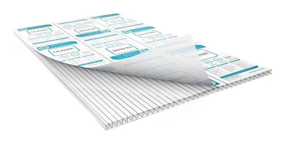 Coberchapas Chapas De Policarbonato Alveolar 2,10x6,00 6mm Cor Cristal Transparente
