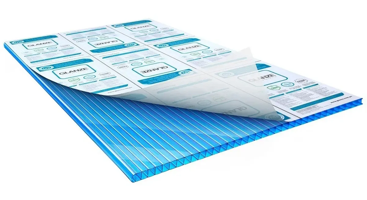 Chapas De Policarbonato Alveolar 2,10x6,00 6mm Cor Azul