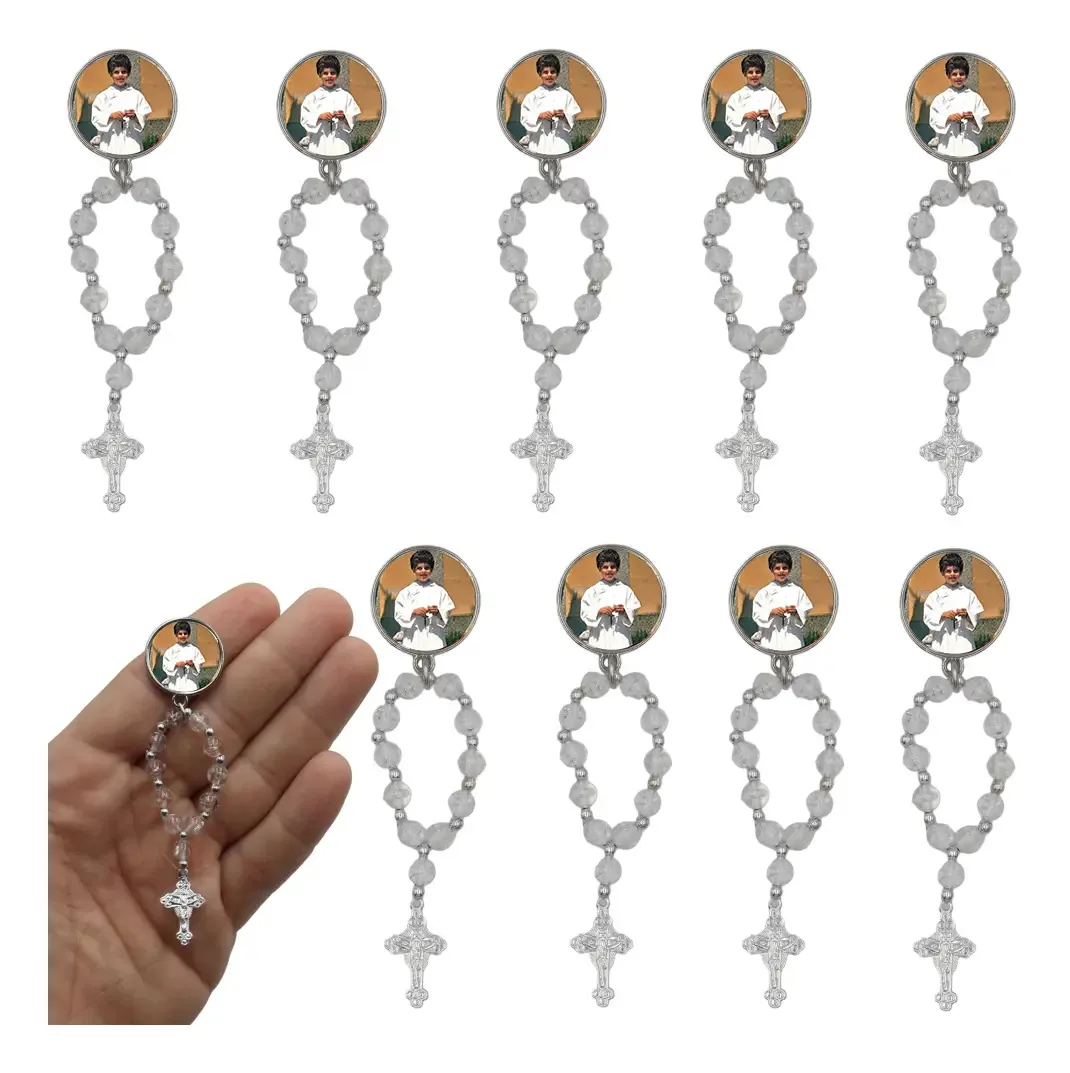 10 Mini Terços Carlo Actis Medalha Lembrancinha Religiosa