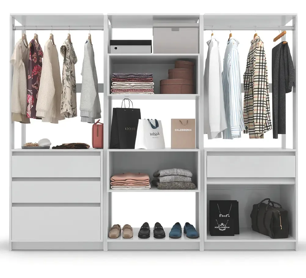 Guarda Roupas Closet Verona Com 4 Gavetas Branco Batrol