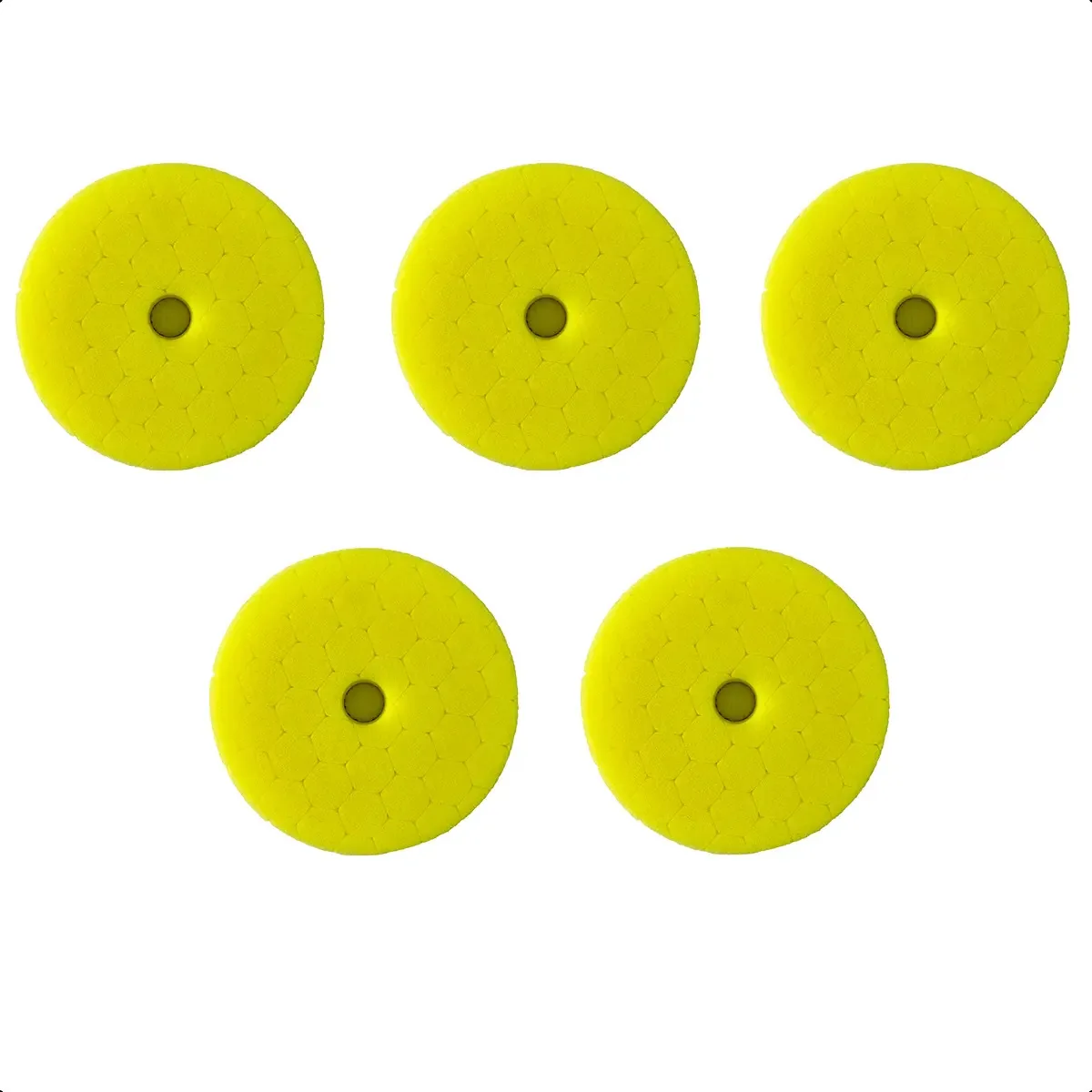 Kit 5 Boinas Polimento Roto Orbital Amarelo Corte Médio 5