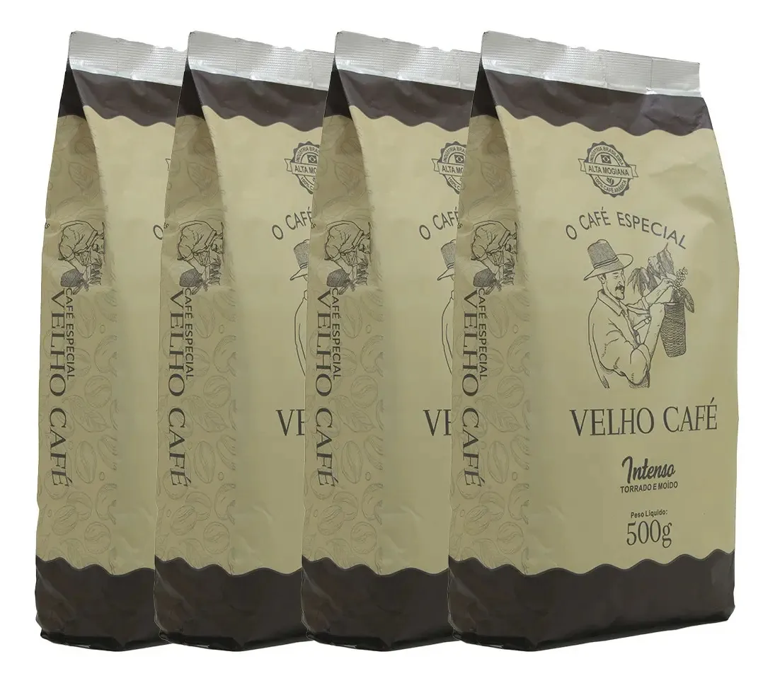 Kit 4 Pacotes Café Especial Velho Café 500g Torrado E Moído