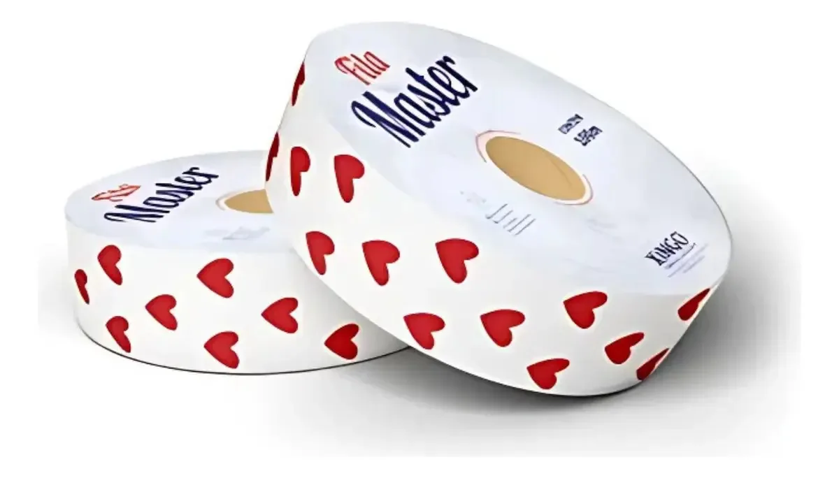 Fita Estampada Amo Você 3.8cm x 10m Para Laços e Decoração Branca