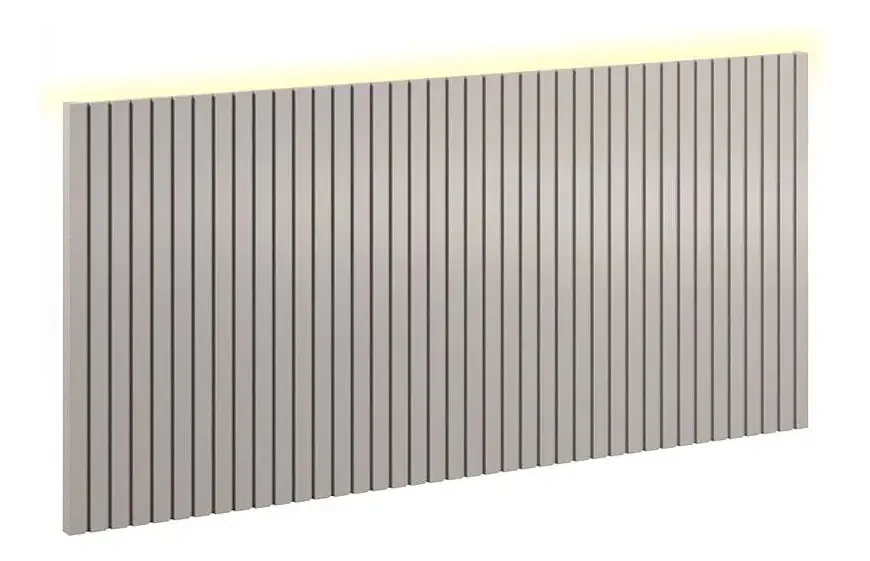 Painel Decorativo Ripado 230x109x49 Cm Cinza Com Led - Matic