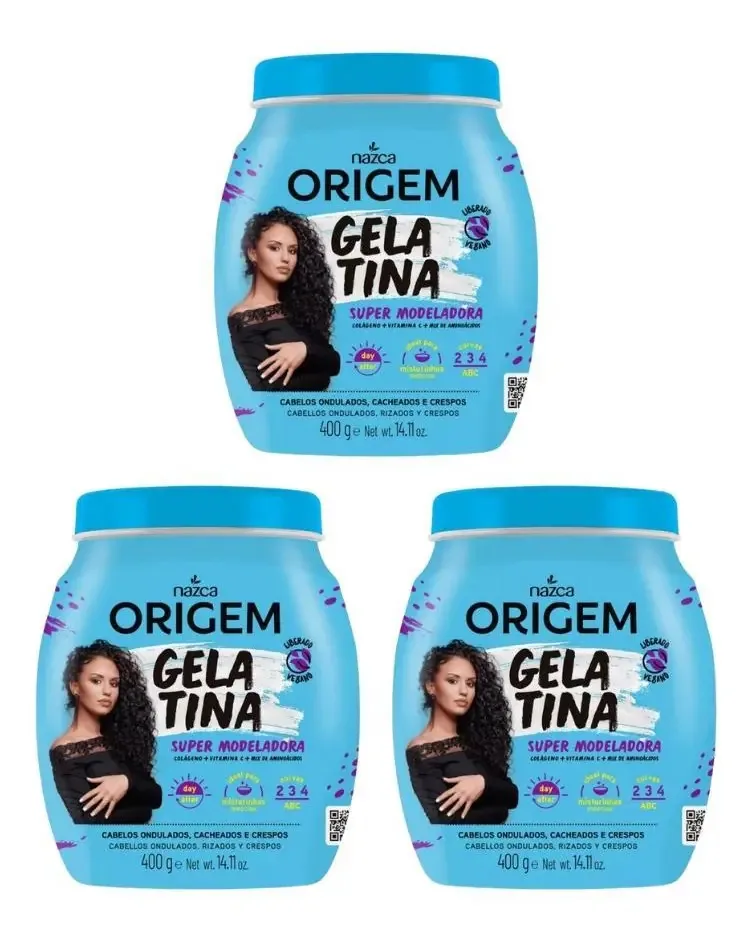 Gelatina Capilar Origem 400g - Kit Com 3un